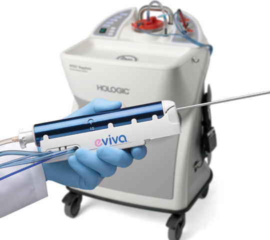 Hologic Eviva® Breast Biopsy System på hvid baggrund