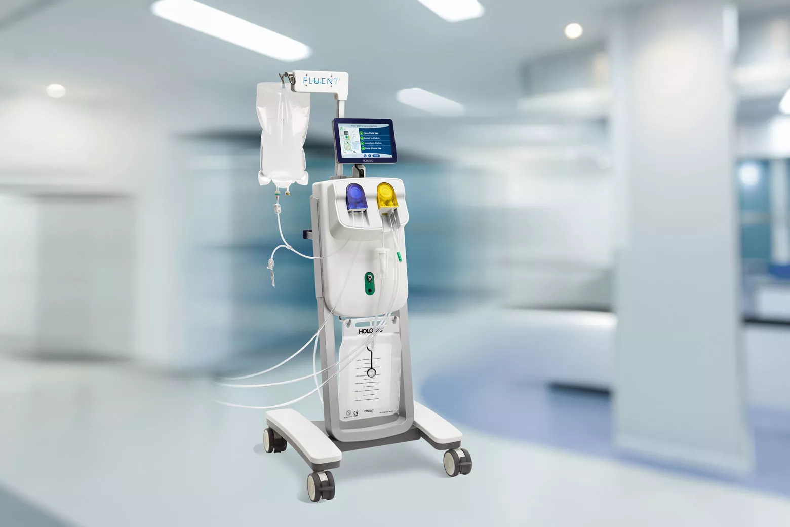 Fluent® Fluid Management System på hvid baggrund