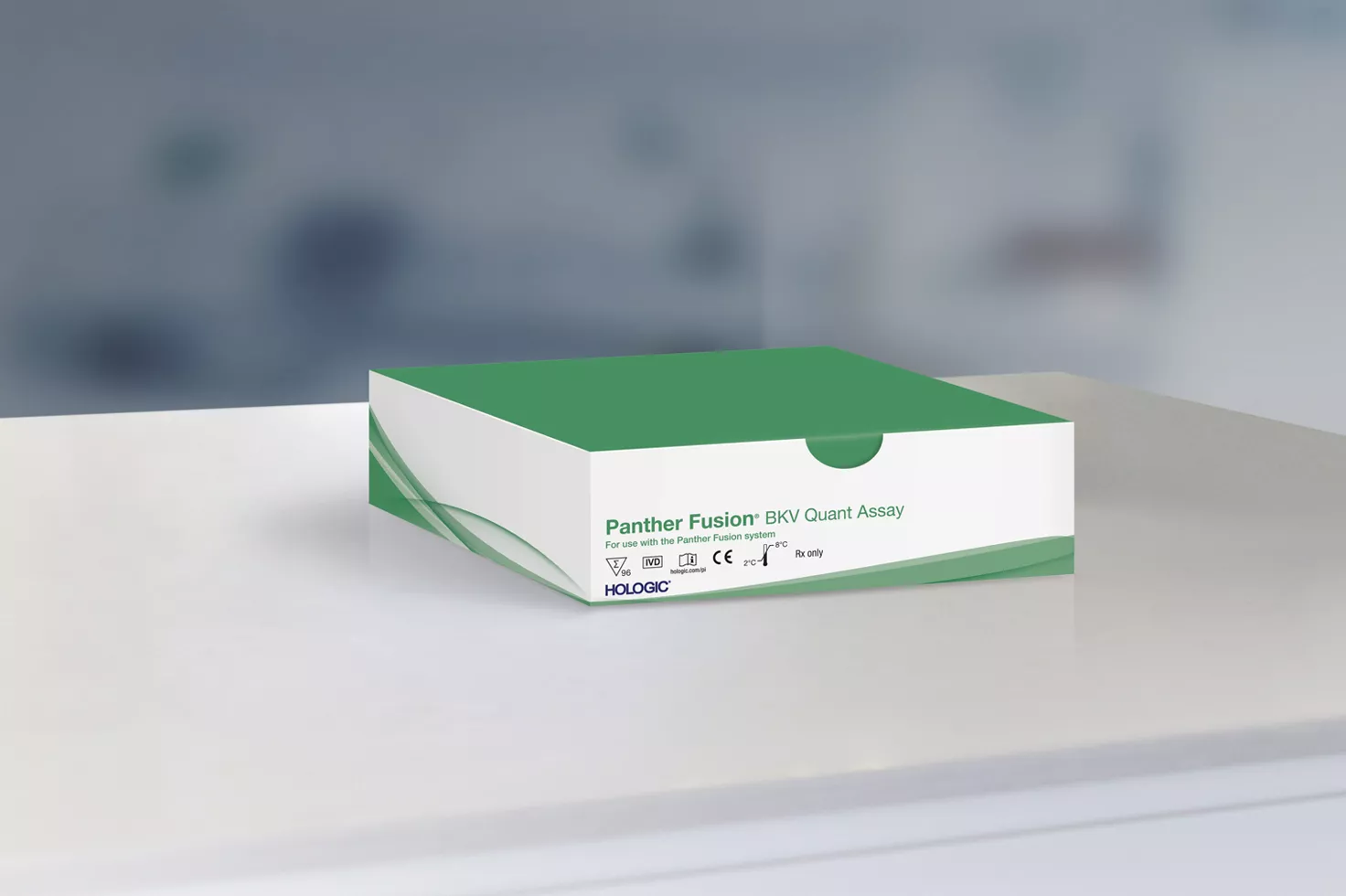 Panther Fusion® BKV Quant Assay på hvid baggrund