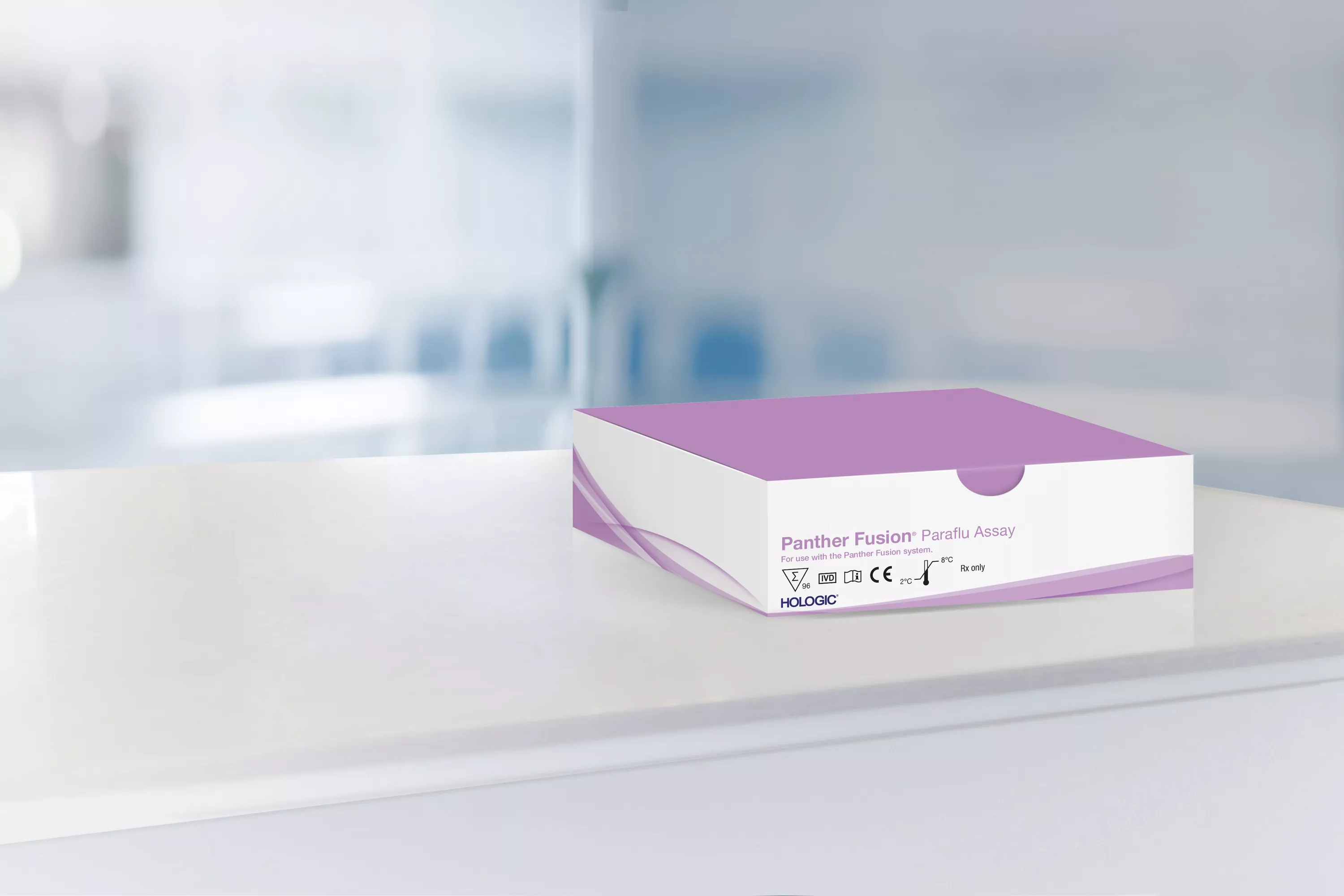 Assay-boks med laboratoriebaggrund